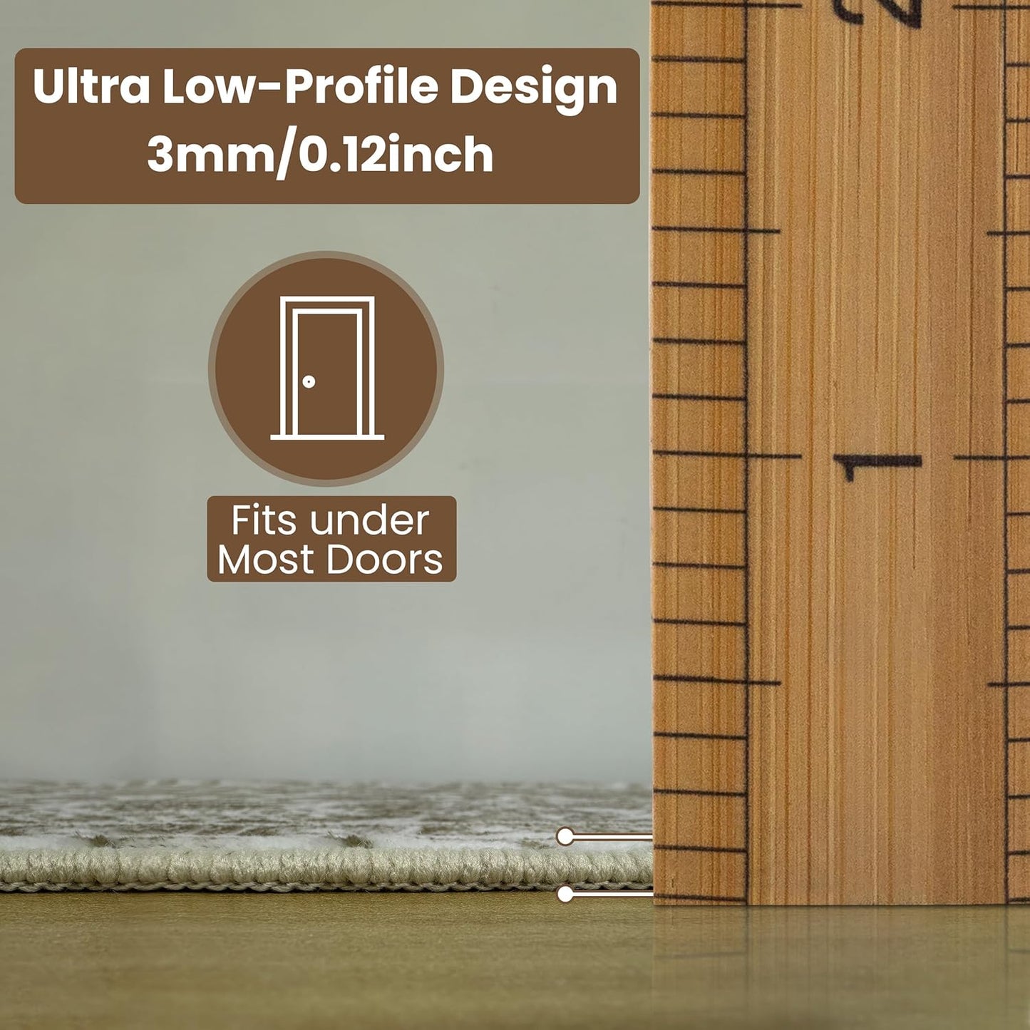 Washable Runner Rug 2.5x8 | Non Slip Rug Runners for Hallways, Entryways, Kitchens, Bathrooms, Bedrooms | Ultra-Soft Flannel Carpet Runners with Rubber Backing (Sand, 2.5x8)