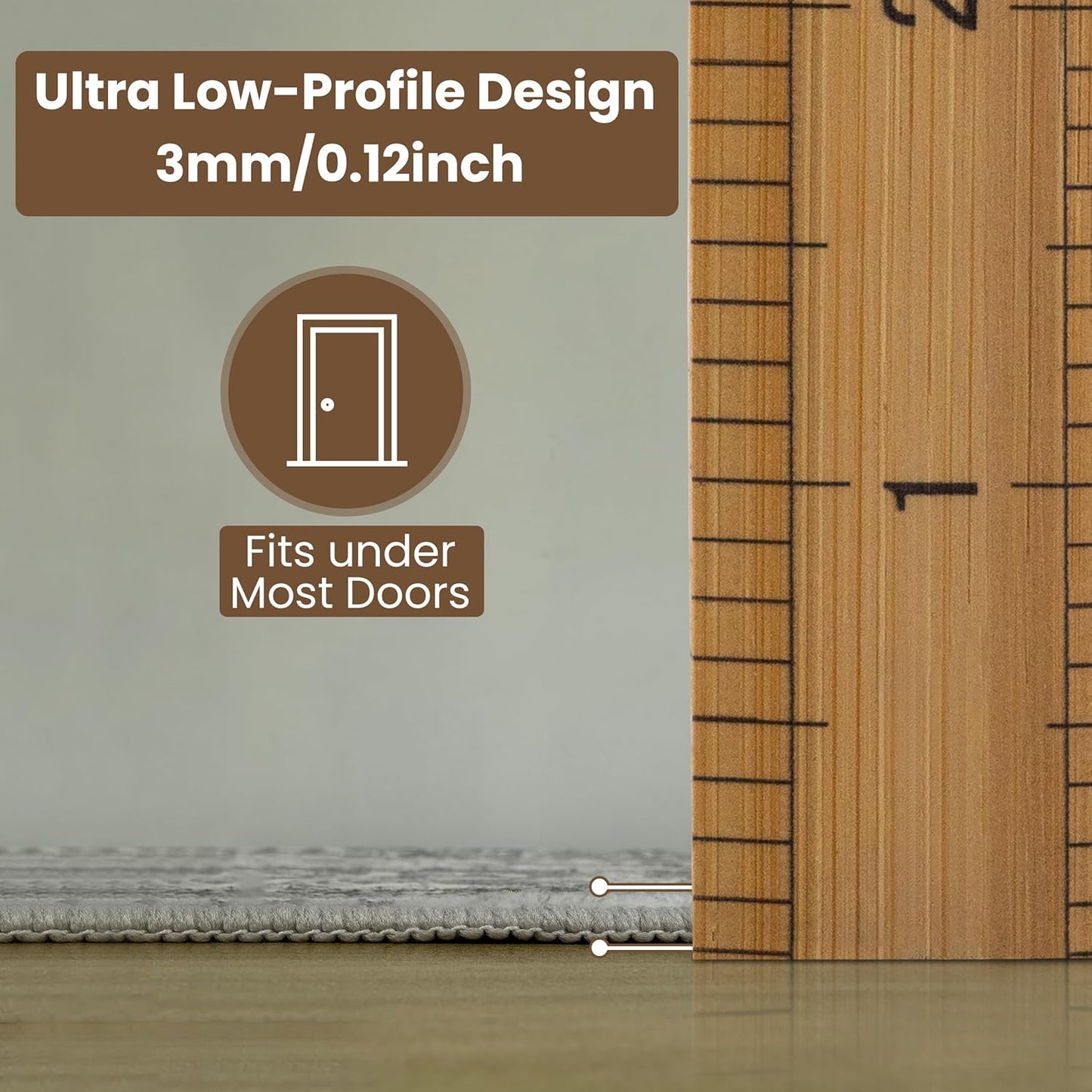 Washable Runner Rug 2.5x8 | Non Slip Rug Runners for Hallways, Entryways, Kitchens, Bathrooms, Bedrooms | Ultra-Soft Flannel Carpet Runners with Rubber Backing (Beige, 2.5x8)