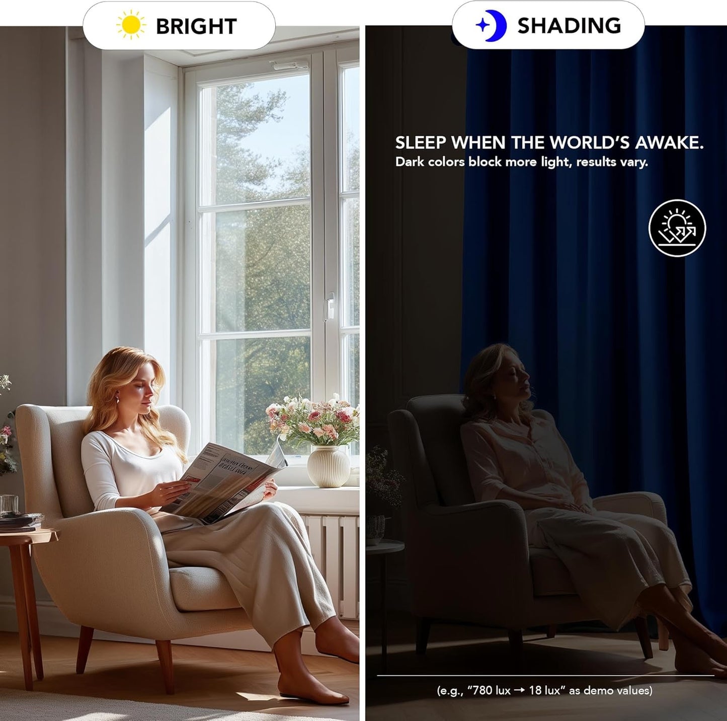 Deconovo Blackout Curtains for Bedroom – Set of 2 52W x 84L Inch Thermal Insulated & Noise Reducing Panels–Home Window Room Darkening Sustainable Grommet Drapes for Living Room and Nursery, Royal Blue