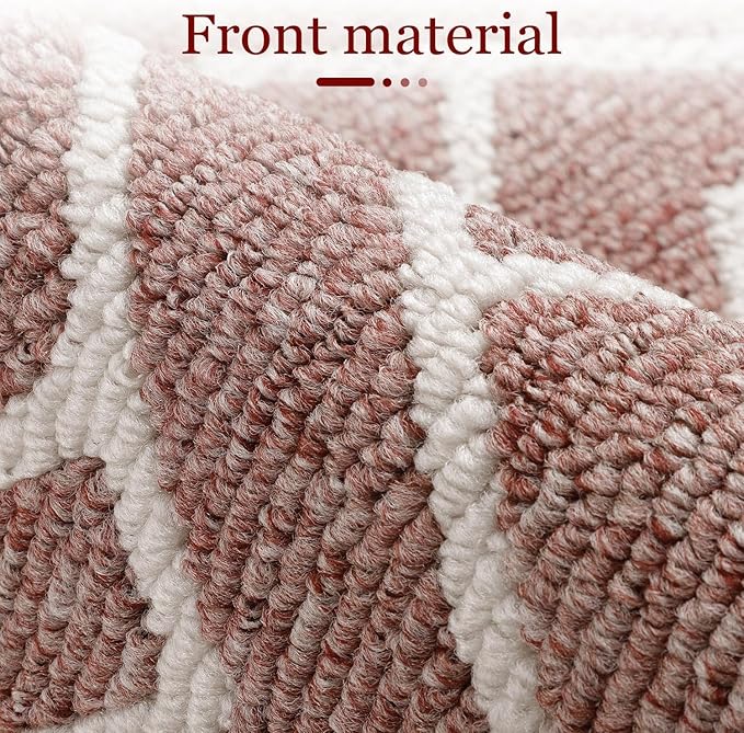 hicorfe Front Door Mat Outside Entrance, Absorbent Mud Mat,Welcome Door Mats Outdoor Indoor,Stain and Fade Resistant,Non Slip Backing Entry Doormat,Pet Rug for Entryway (24"x35",Dark Pink)