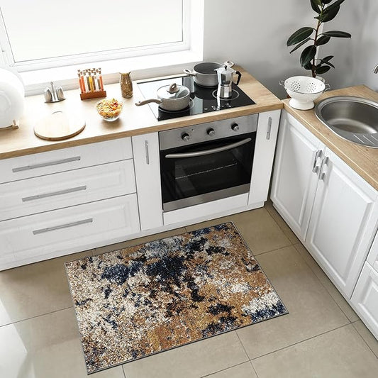 Keen Home Design Area Rugs - 2x3 Non-Shedding, Abstract Rugs for Kitchen, Living Room, Bedroom, Dining Room, Entryway - Size: 2' x 3', Multi