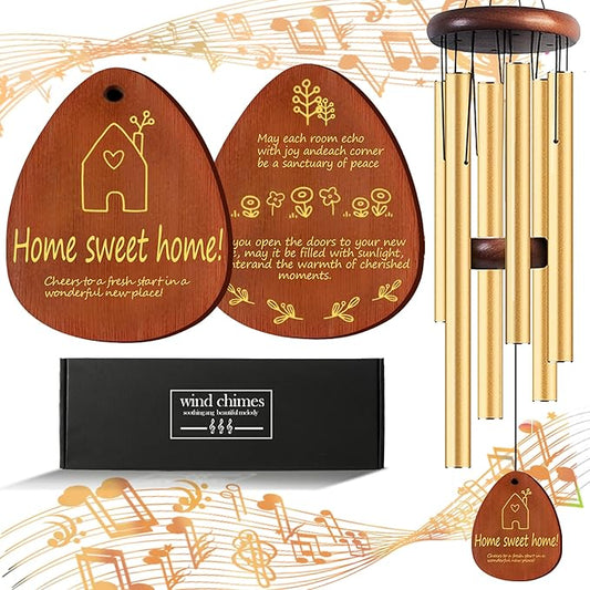 Housewarming Gifts for New Home, Home Sweet Home，House Warming Gift，New Home Gift Ideas，BestGifts for Housewarming，House Warming Gifts for Women or Men，Home Sweet Home，37 Inch Wind Chimes