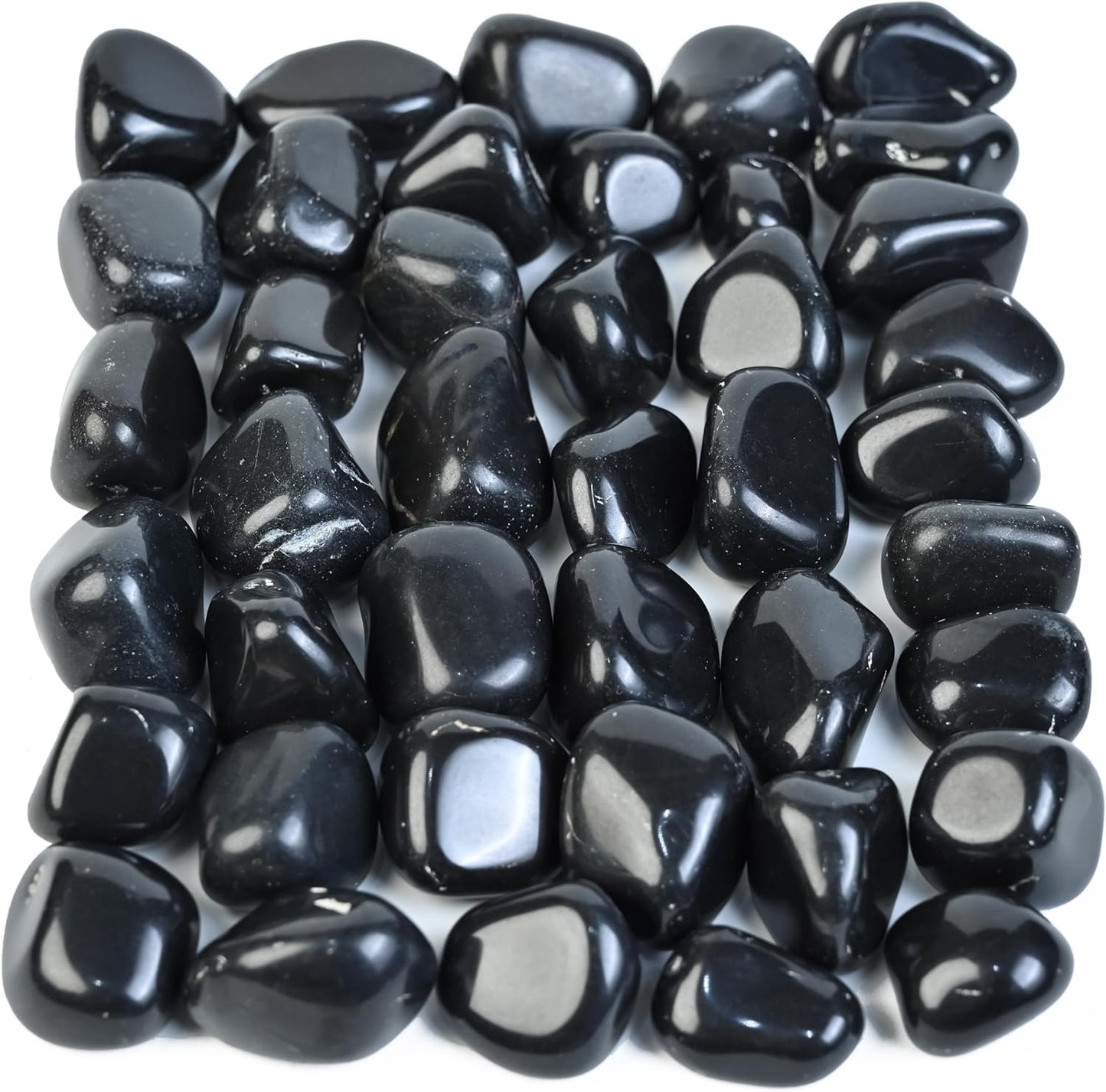 Crocon 1LB Black Tourmline Tumbled Stones and Crystals Bulk 2000+ Carats Natural Crystal Kit for Reiki Healing Crystal Polished, Tumble Stones, Chakra Balancing, Reiki Gift, Home Decor Size : 20mm