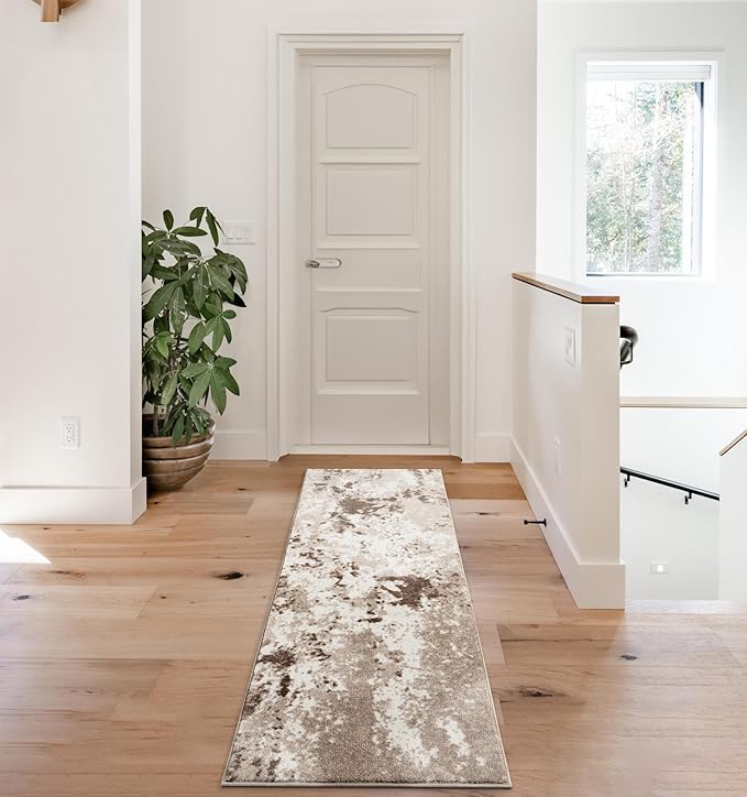 Keen Home Design Area Rugs - 2x12 Non-Shedding, Abstract Rugs for Kitchen, Living Room, Bedroom, Dining Room, Entryway - Size: 2'8" x 11'11", Multi