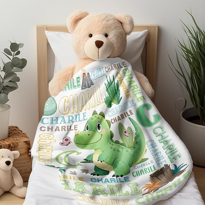Ship Next Day, Personalized Baby Blankets - Printed in USA, Custom Name Blanket, Baby Blanket with Name, Ultra-Soft Cozy Fleece Blankets, Gifts for Baby Newborn Toddlers Boys & Girls Kids