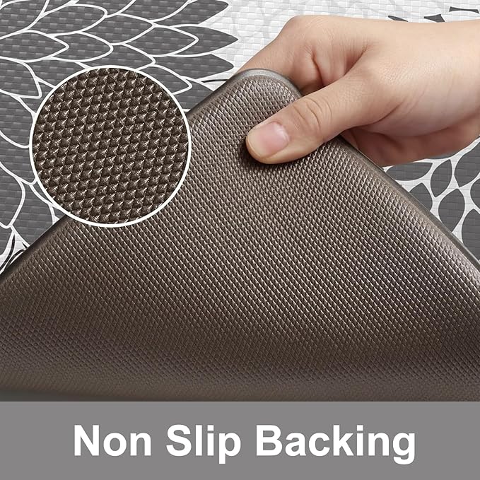 KIMODE Kitchen Mats Cushioned Anti Fatigue, Farmhouse Rugs for Kitchen Rug Runner Stain Resistant, Ergonomic Standing Kitchen Floor Mat, Non Slip Waterproof Kitchen Sink Rug, 20" x 71", Pink