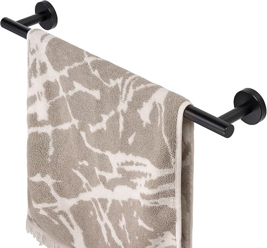 HITSLAM Matte Black 19.8 Inch Towel Bar for Bathroom, SUS304 Stainless Steel Bathroom Towel Rack Wall Mounted, Modern Home Decor Bath Towel Holder with Hardware Accessories