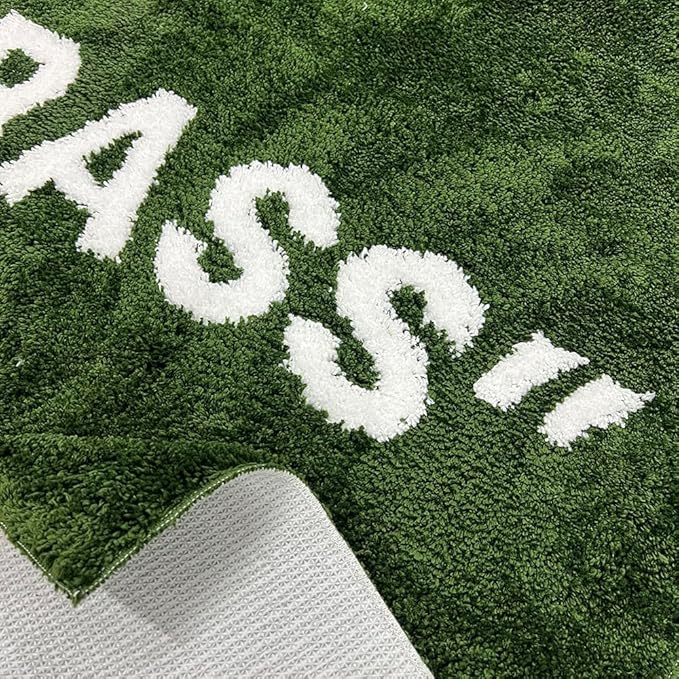 Wet Grass Rug Green Grass Classic Handmade Flocked Large Carpet Hypebeast Decor Parlor Bedroom Playroom Artistic Premium Floor Mat (120x160cm(3.9x5.2ft))