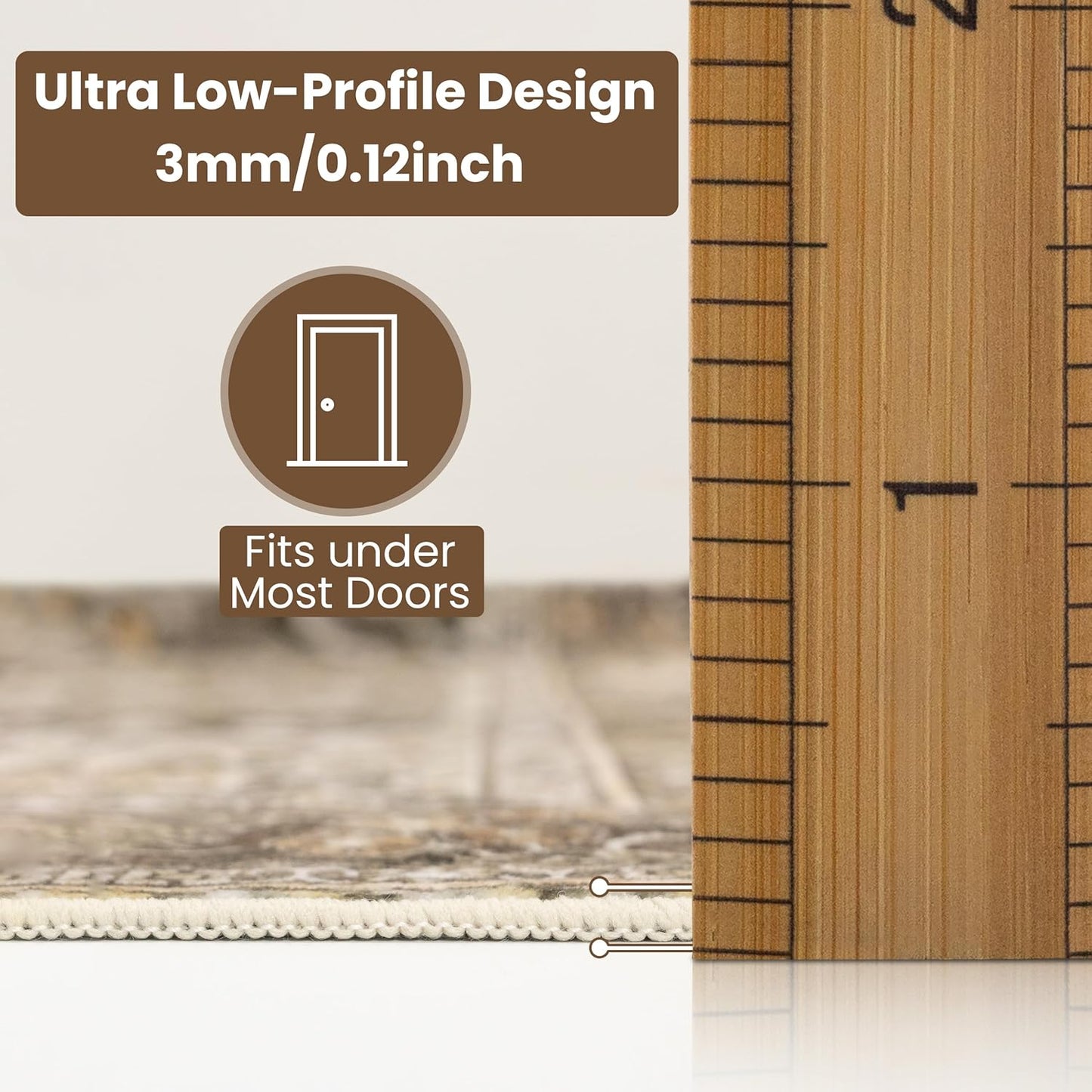 Washable Runner Rug 2.5x8 | Non Slip Rug Runners for Hallways, Entryways, Kitchens, Bathrooms, Bedrooms | Ultra-Soft Flannel Carpet Runners with Rubber Backing (Dark Sage, 2.5x8)