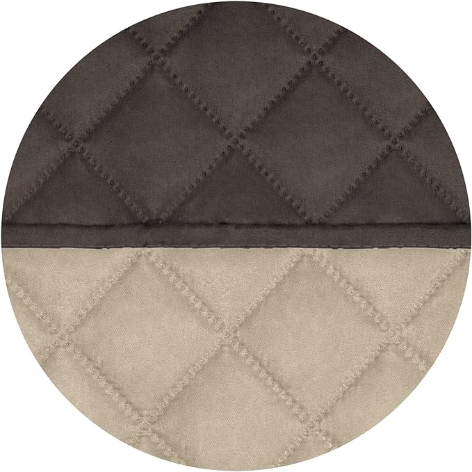 PureFit Reversible Quilted Oversized Recliner Sofa Cover, Water Resistant Furniture Protector, Washable Couch Cover with Elastic Straps for Kids, Dogs, Pets (Large, Chocolate/Beige)
