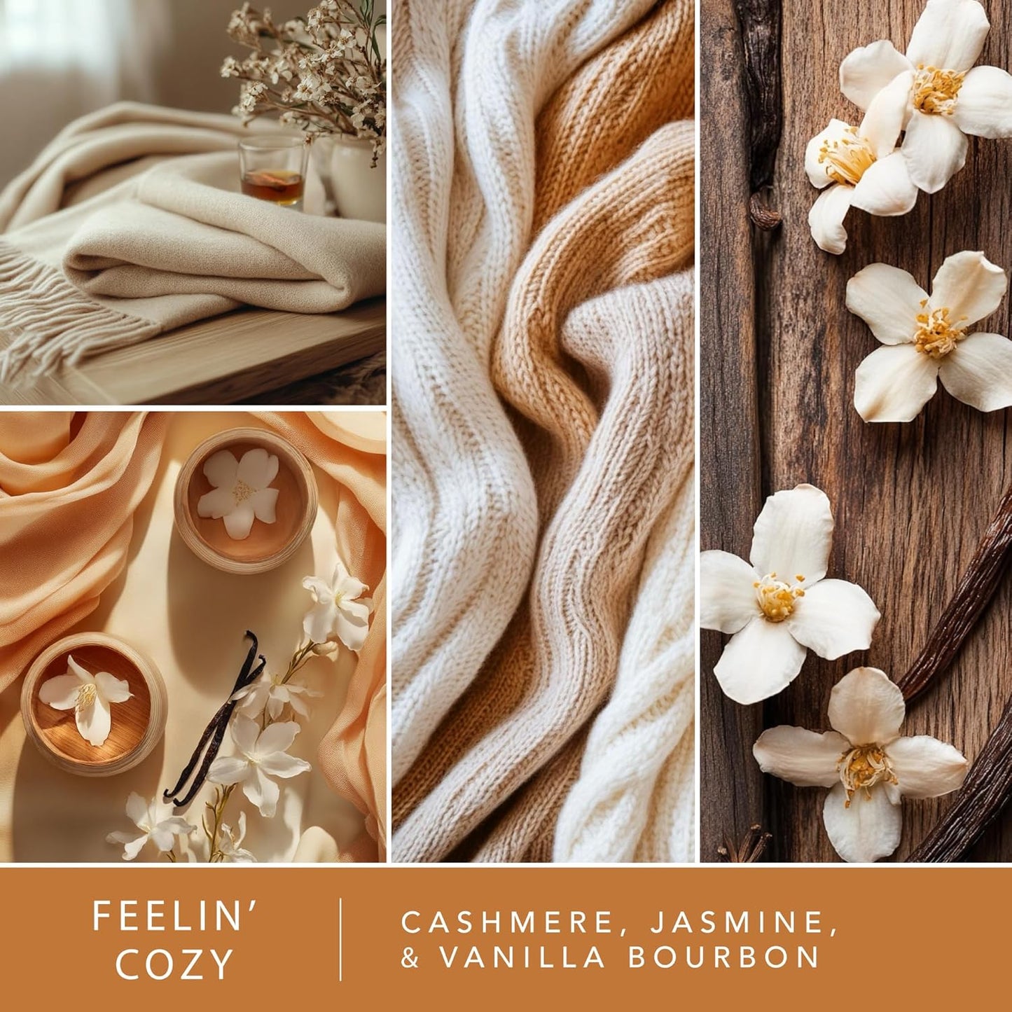 Scentsationals Fall Wax Melts, Wax Cubes Strong Scent - Feelin' Cozy - Long Lasting Scented Melts for Warmer, 10oz (24-Cubes)