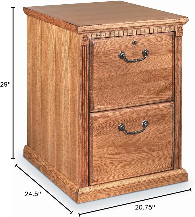 Martin Furniture Huntington Oxford 2 Drawer File Cabinet, Wheat - Fully Assembled