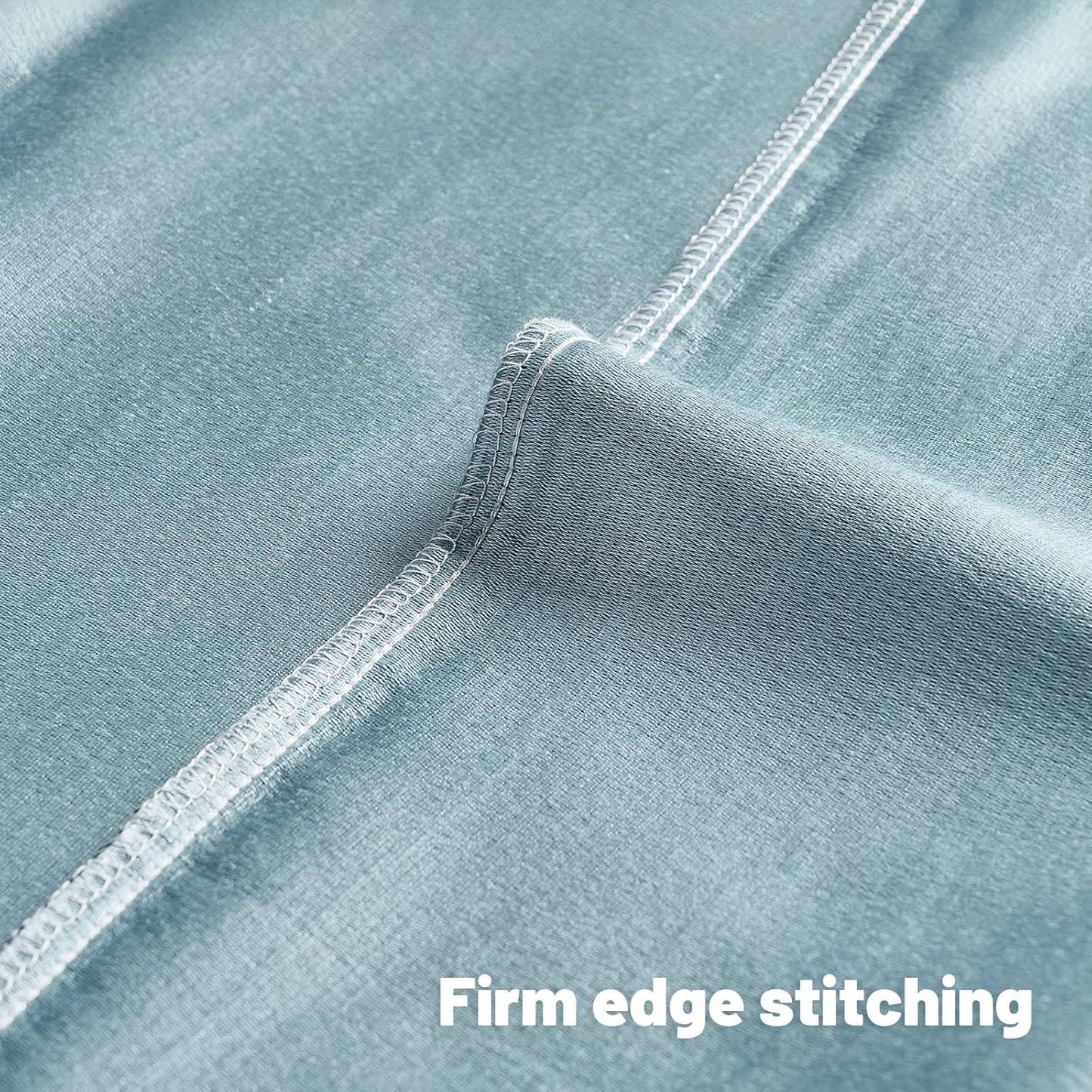 FUTEI Light Blue Chenille Decorative Throw Pillow Covers 24x24 Inch Set of 2,Soft Embossed Striped Textured European Cushion Case,Modern Home Decor for Couch Bed Living Room