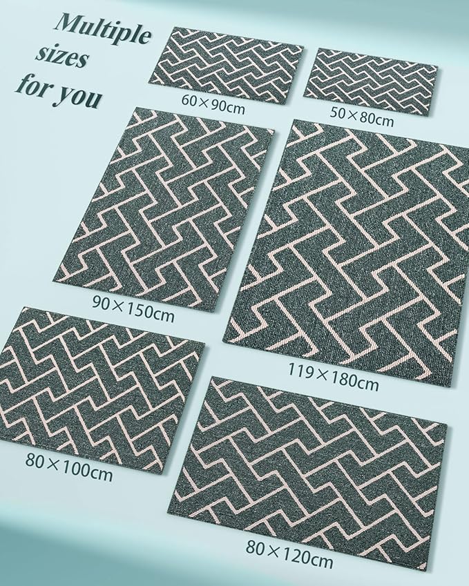 hicorfe Kitchen Rugs and Mats,Kitchen Mats for Floor,36"x59" Non Slip Runner Rug,Absorbent Resist Dirt Comfort Standing Mat Machine Washable for Entryway,Hallway,Front of Sink(Dark Green)