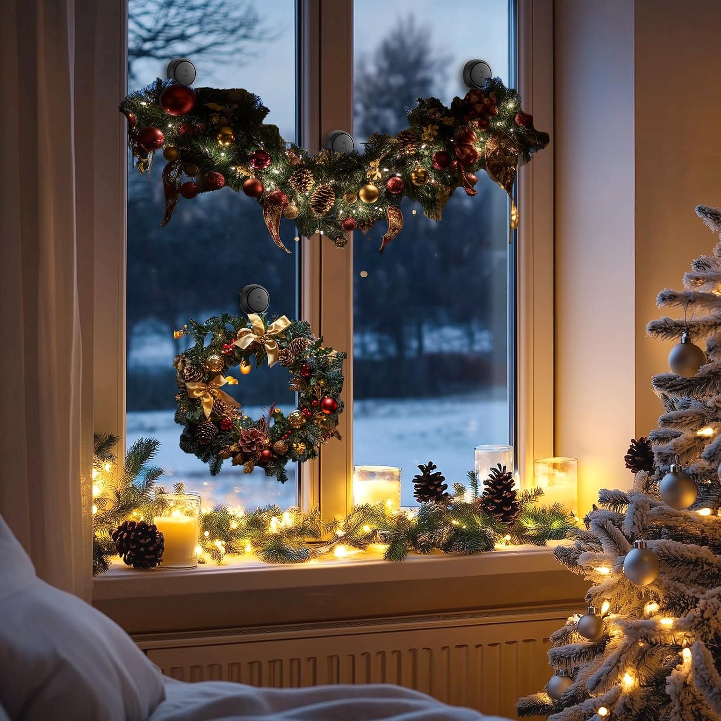 TAILI 4 Pack 360° Rotatable Powerful Suction Cup Shower Hooks for Towel, Loofah, Damage-free Hanging Versatile Wall Hooks for Inside Bathroom, Decoration, Removable Suction Holders, Easy to Use, Black