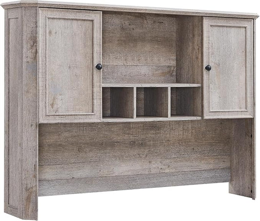 T4TREAM 59" Farmhouse Wood Desk Hutch with Ample Storage, Only Match VSC Series Farmhouse Desk (Light Rustic Oak)