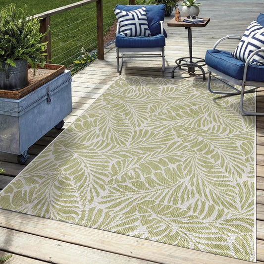 Keen Home Design Terrace Outdoor Area Rug - 6x9 Washable Indoor/Outdoor Rug for Patio, Kitchen, Balcony, Beach, Garden, Deck and Porch, Size: 6'x8'10"