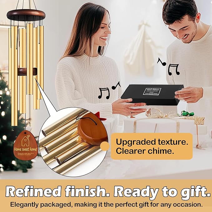 Housewarming Gifts for New Home, Home Sweet Home，House Warming Gift，New Home Gift Ideas，BestGifts for Housewarming，House Warming Gifts for Women or Men，Home Sweet Home，37 Inch Wind Chimes