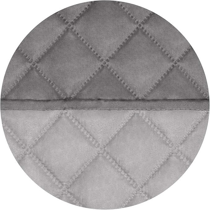 PureFit Reversible Quilted Sofa Cover, Water Resistant Slipcover Furniture Protector, Washable Couch Cover with Non Slip and Elastic Straps for Kids, Dogs, Pets (Oversized Recliner, Gray/Light Gray)