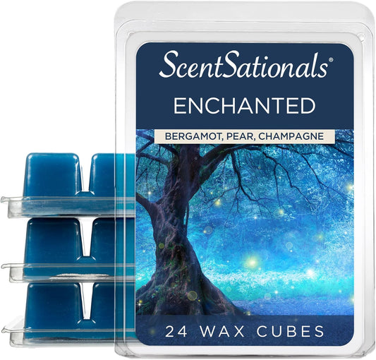 Scentsationals Wax Melts, Wax Cubes Strong Scent - Enchanted - Long Lasting Scented Melts for Warmer, 10oz (24-Cubes)