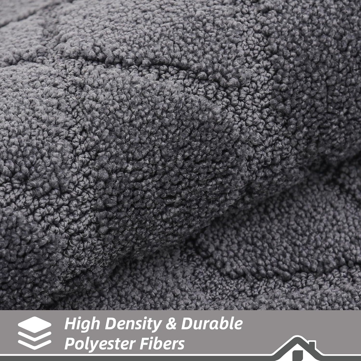 BEQHAUSE Kitchen Rugs Non Slip Washable Kitchen Mats for Floor Soft Kitchen Runner Absorbent Rugs for Kitchen,Sink & Laundry, 20”x59”, Dark Grey