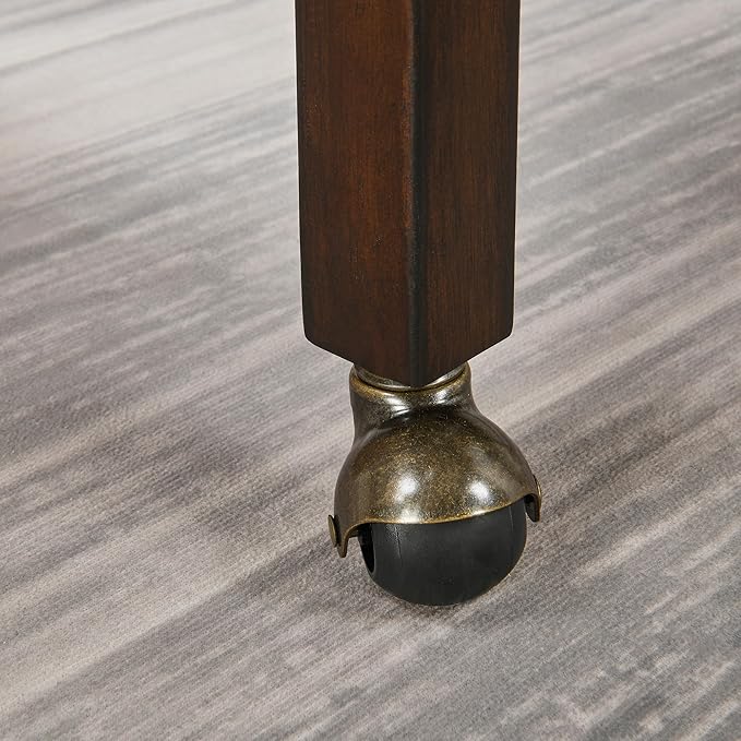 Dinning Chairs with Wheels and Arms Set of 2, Solid Wood Office Desk Chairs with Frosted Velvet Upholstered, Classic Swivel Accent Chairs, 31.5" H Boss Caption's Chair, Periwinkle XXY-HT22-PW