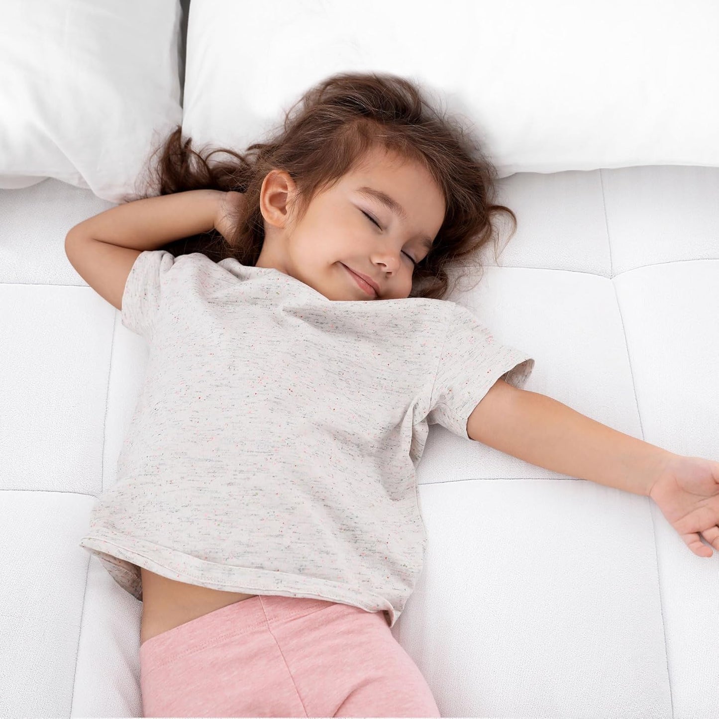 Mattress Topper Pillow Top Extra Thick Flannel Mattress Pad Cover for Back Pain Bed Soft Fluffy Down Alternative with 8-21" Deep Pocket White