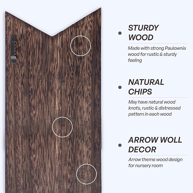 Nursery Wall Decor - 2 Pcs Wood Adventure Awaits Sign, Nursery Decor For Kids Room, Safari Theme Woodland Decorations, Toddler Easter Gifts for Babies - 14 x 10 inch