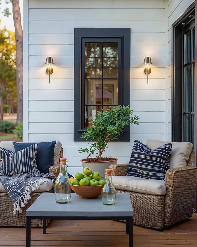 KDG Cordless Wall Sconces Set of 2, Wireless 5200mAh Rechargeable Battery LED Wall Lamps, Wall Lightings for Wall Painting, Outdoor, Garden, Bedside, Hallway, Gifts, Night Light (Brushed Nickel)