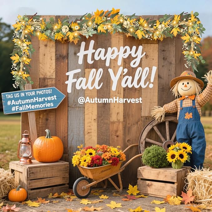 6 Ft Fall Garland for Mantle Fall Decorations for Home Porch Fall Maple Leaves Garlands with Lights/Timer Pumpkin Garland for Thanksgiving Outdoor Indoor Table Fireplace Wedding Hanging Autumn Decor