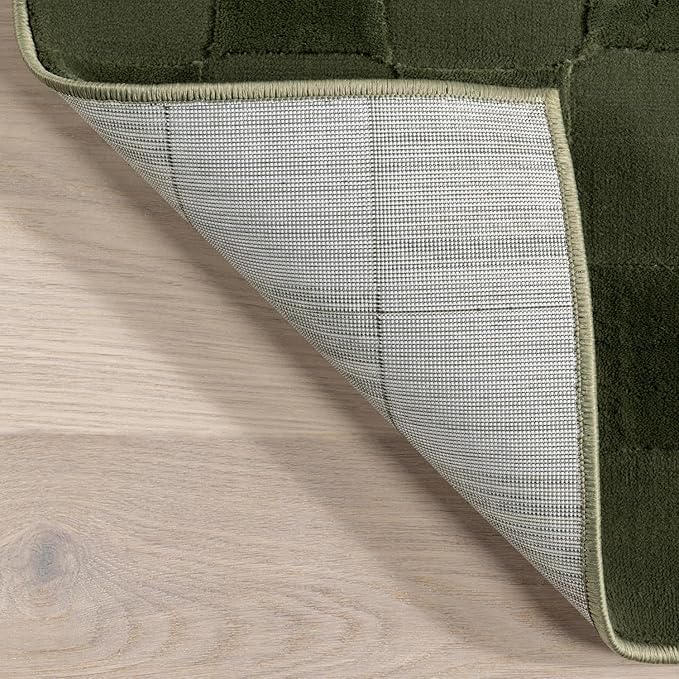 nuLOOM Alaiya Checkered 4x6 Machine Washable Area Rug for Living Room Bedroom Dining Room Kitchen, Green