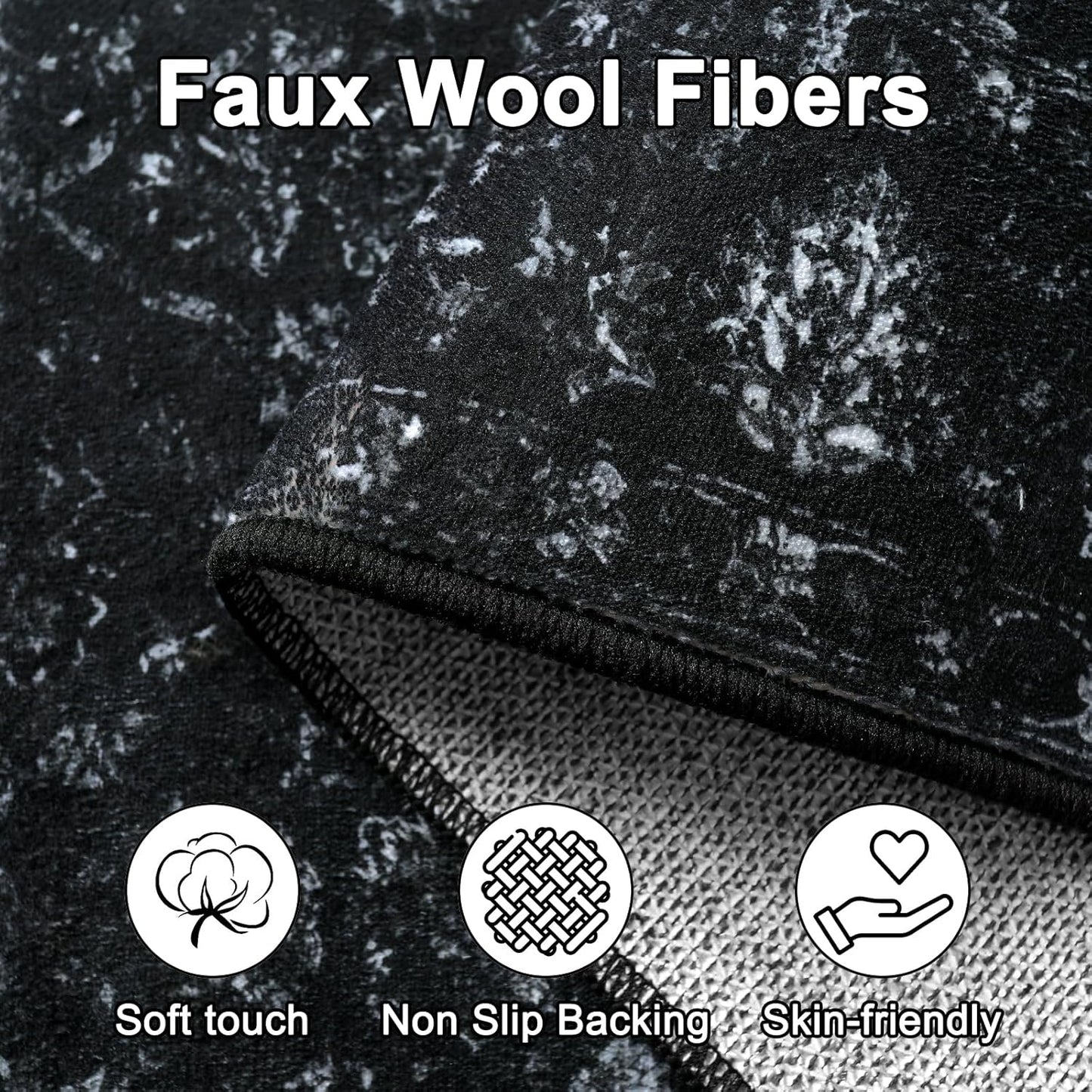 Vintage Black Washable Hallway Runner Rug, 2.6x8 Non Slip Runnersfor Hallways Entrance Indoor,Extra Long Kitchen Rug Runner, Soft Floor Carpet for Entry Laundry Bedroom (2'6"x8', Black)