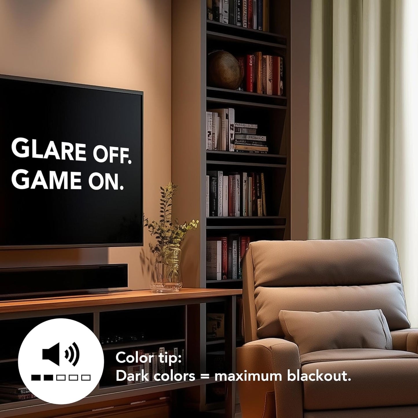 Deconovo Blackout Curtains for Bedroom – Set of 2 42W x 84L Inch Thermal Insulated & Noise Reducing Panels–Home Window Room Darkening Sustainable Grommet Drapes for Living Room and Nursery, Beige