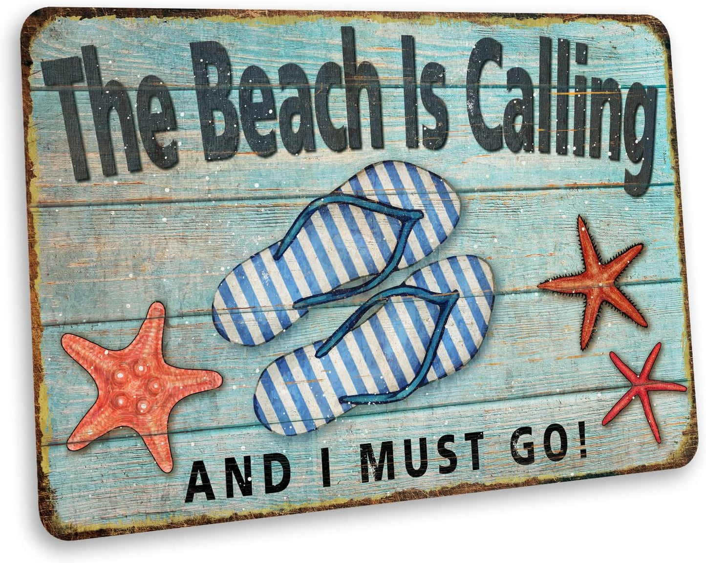 The Beach Is Calling Sign Beach Decor Ocean Decorations Nautical Signs Seashell Home Wall Gifts 8x12 108122001043