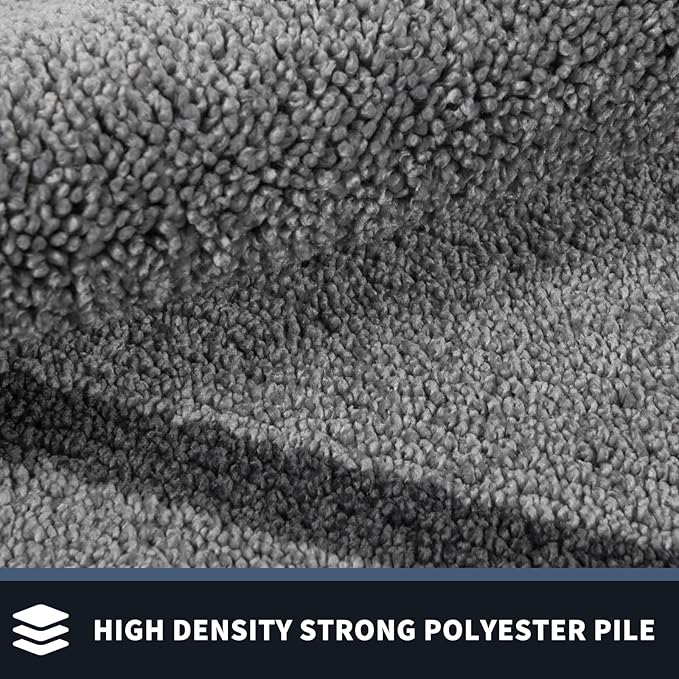 PURRUGS Dirt Trapping Door Mat 24" x 60", Non-Slip/Skid Machine Washable Entryway Rug, Shoes Scraper, Area Rug, Super Absorbent Welcome Mat for Muddy Wet Shoes and Paws, Light Grey & Dark Grey