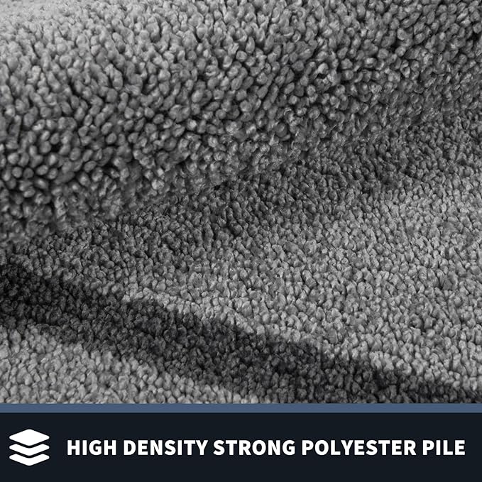 PURRUGS Dirt Trapping Door Mat 20" x 32", Non-Slip/Skid Machine Washable Entryway Rug, Shoes Scraper, Area Rug, Super Absorbent Welcome Mat for Muddy Wet Shoes and Paws, Light Grey & Dark Grey