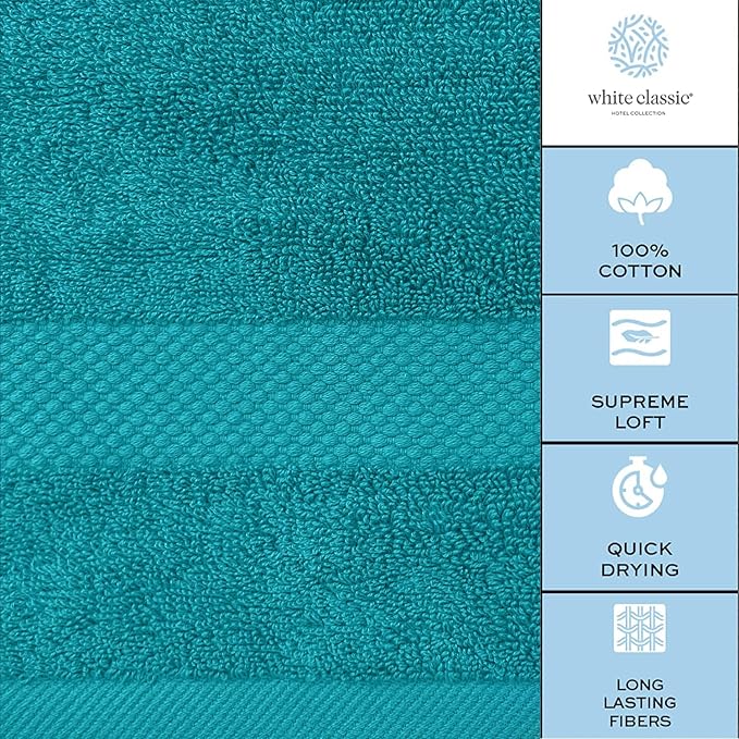 White Classic Luxury Soft Aqua Bath Sheet Towels - 650 GSM Cotton Luxury Bath Towels Extra Large 35x70 | Highly Absorbent and Quick Dry | Hotel Collection Extra Large Bath Towels Oversized, 2 Pack
