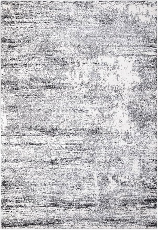 Keen Home Design Area Rugs - 10x14 Non-Shedding, Abstract Rugs for Kitchen, Living Room, Bedroom, Dining Room, Entryway - Size: 9'10" x 14', Abstract Cream/Grey