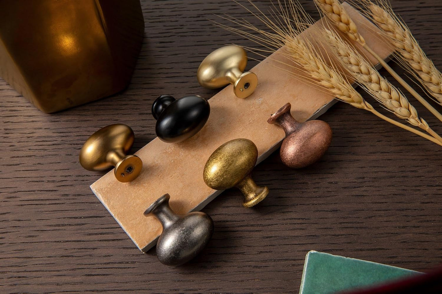 Goo-Ki 1.2 Inch(36MM) Oval Antique Silver Drawer Knobs, Retro Zinc Alloy for Cabinet Knobs for Dresser,6 Packed