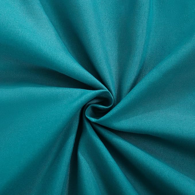 Merryword Teal Blue Pillow Ruffled Shams Blue King Pillowcases Cute Pillow Cover Set of 2 Soft Shabby Chic Pillowcases 2 Pack (King (20''x36''), Teal Blue)