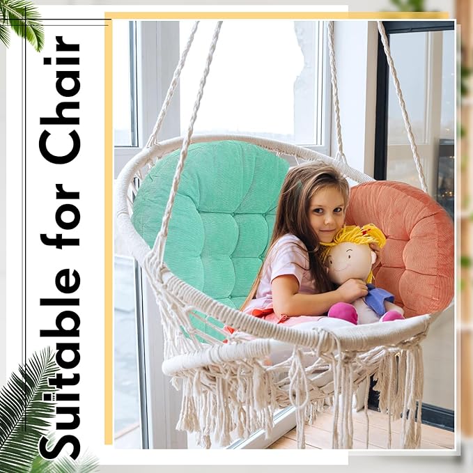 Jerify 4 Pcs Floor Pillow Cushions 22 x 22 Inch Round Square Large Meditation Floor Pillow for Classroom Adult Meditation Picnic Party Cushion for Seating Gift Christmas(Yellow Green,Round)