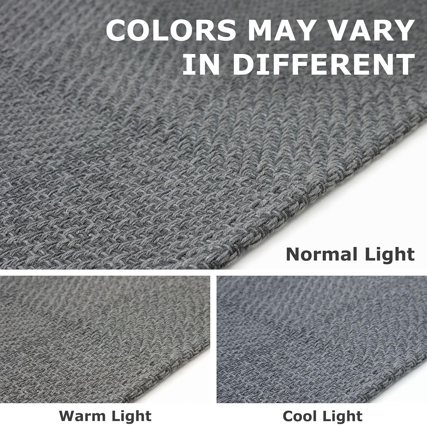 IOHOUZE Washable Runner Rug 2x6 Non Slip Runners for Hallways Entryway Runner Indoor, Kitchen Rugs Woven Cotton Floor Carpet for Kitchen Hall Entrance Bedroom, Charcoal/Dark Grey