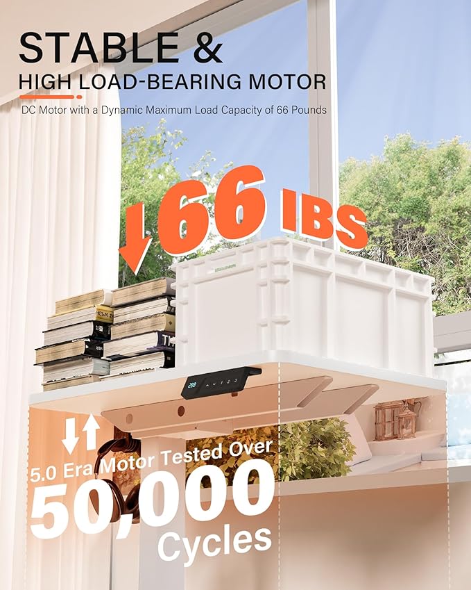 Small Mobile Standing Desk with Wheels, Electric Height Adjustable Portable Rolling Computer Cart, Movable Sit Stand Laptop Table for Sofa, Bedside, Home Office Workstation (27.6", White)