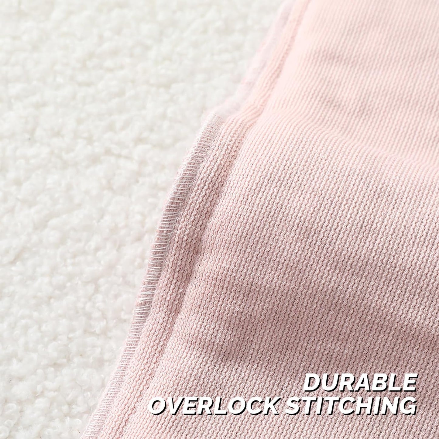 FUTEI Pink Throw Pillow Covers 16x16 Inch Set of 2,Furry Faux Fur Teddy Boucle Textured Cushion Covers,Soft Fluffy Decorative Pillow Case,Home Decor for Couch Bed Living Room Office Car