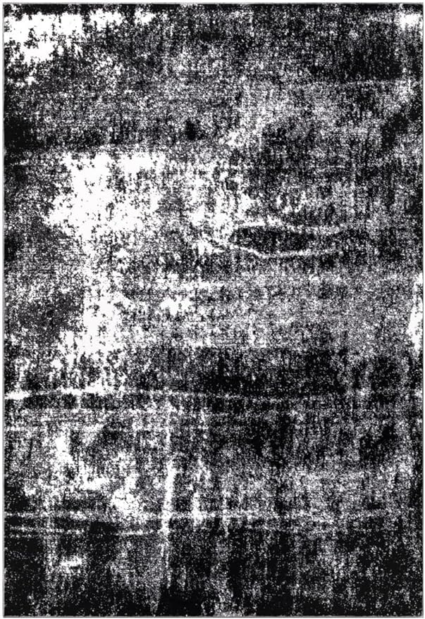 Keen Home Design Area Rugs - 9x12 Non-Shedding, Abstract Rugs for Kitchen, Living Room, Bedroom, Dining Room, Entryway - Size: 9'2" x 11'11", Abstract Black