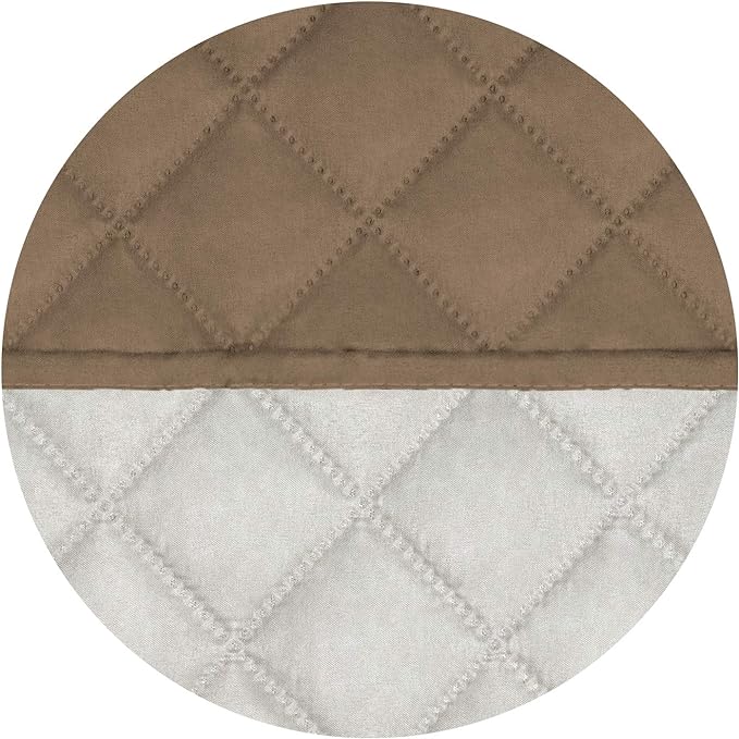 PureFit Reversible Quilted Sofa Cover, Water Resistant Medium Slipcover Furniture Protector, Washable Couch Cover with Non Slip Foam and Elastic Straps for Kids, Dogs, Pets (Loveseat, Camel/Ivory)