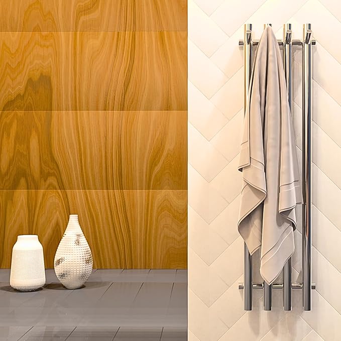 Heated Towel Rack, Towel Warmer with Timer, Wall Mounted hot Towel Warmer Rack for Bathroom, Hardwired or Plug-in Models Vertical Towel Heater