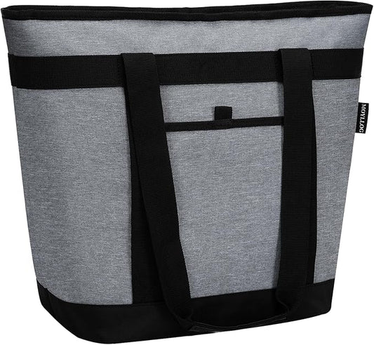 Insulated Cooler Bag, Reusable Grocery Bags for Hot/Cold Food, Thermal Food Delivery Bag for Beach, Travel, Picnics