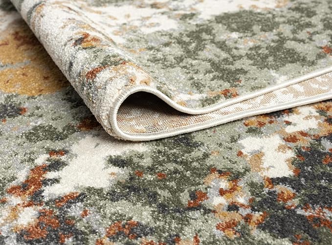 Keen Home Design Area Rugs - 8x10 Non-Shedding, Abstract Rugs for Kitchen, Living Room, Bedroom, Dining Room, Entryway - Size: 7'3" x 10'2", Multi