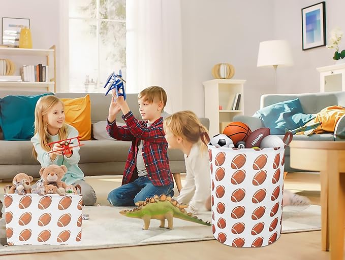 CLOCOR Rectangular Storage Basket, Storage Bin, Gift Basket, Room Decor(Rugby)